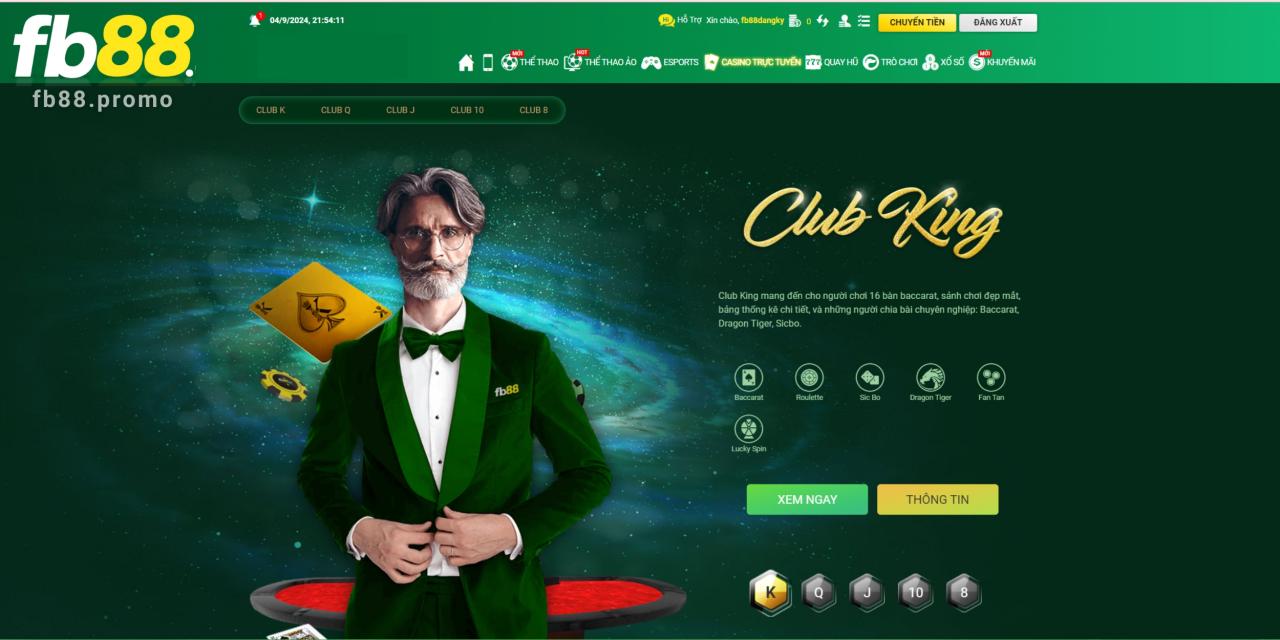 Đôi nét chung về sảnh Club King