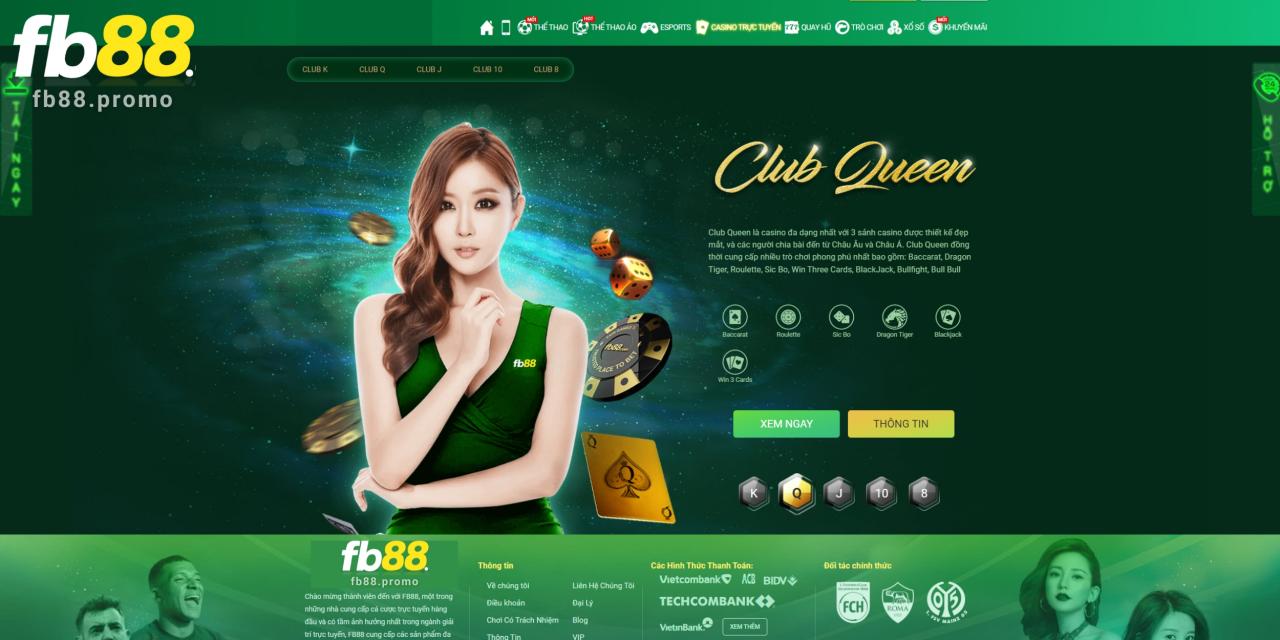 Làm quen với sảnh cược Club Queen