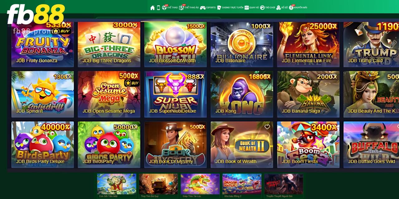 Thử sức slot game tại sảnh JDB Slots